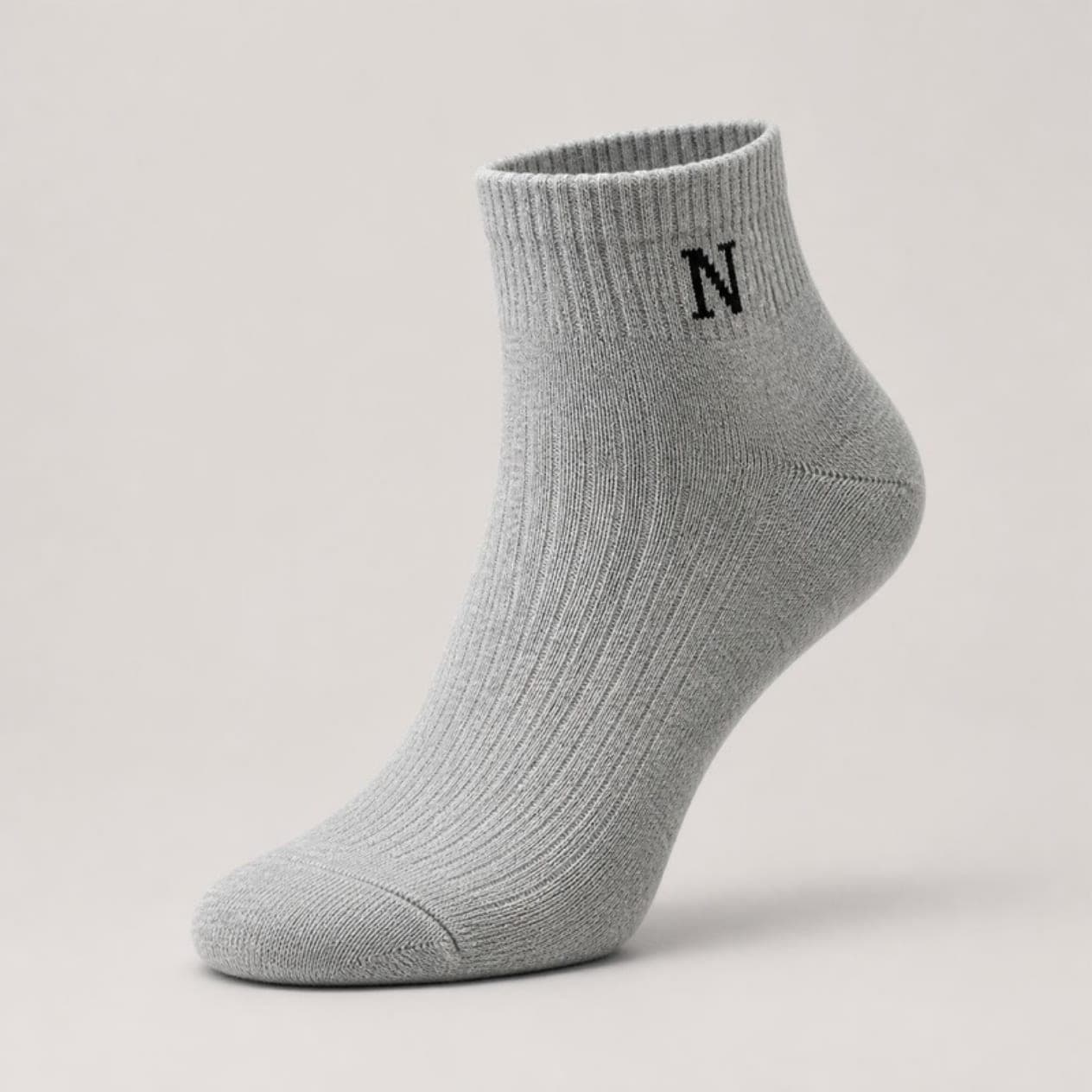 Men's Cotton Ankle Socks in Grey